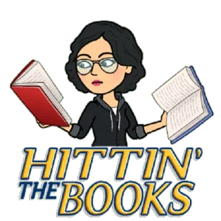 📚 Hittin' the Books lectura, libros, educación, bitmoji, estudiar telegram sticker