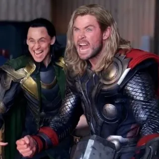 😆 Thor thor, loki, marvel, supereroe, avengers telegram sticker