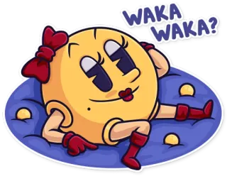 😚 WAKA WAKA? Pacman, Waka Waka, cartoon, game, sticker telegram sticker
