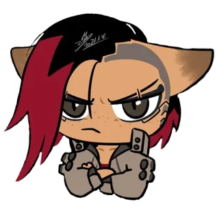 😾 การ์ตูน, ตัวละคร, อนิเมะ, สติกเกอร์, สีหน้า whatsapp sticker