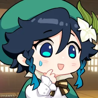 💠 Venti Genshin Impact อนิเมะ, เวนติ, เก็นชินอิมแพ็ค, จิบิ, น่ารัก telegram sticker