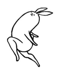 🏃 lapin, animal, autocollant, lapinou, art, dessin animé whatsapp sticker