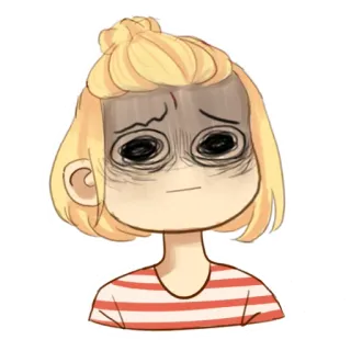 🥲 emotion, sad, upset, cartoon, character, illustration telegram sticker