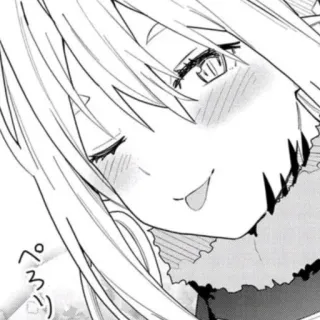 😜 ぺろり Anime, Mangá, Lambendo, Expressão, Fofo, Língua telegram sticker