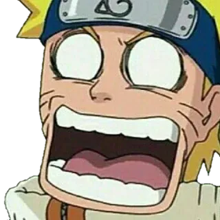 😱 Naruto Anime, Manga, Naruto, Uzumaki, Śmieszne, Zszokowany, Przestraszony telegram sticker