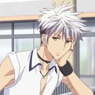 🐮 Hatsuharu Sohma Fruits Basket anime, character, boy, white hair, Fruits Basket, Hatsuharu Sohma telegram sticker