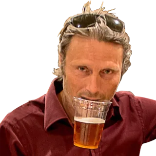 🍻 hombre, cerveza, bebida, alcohol, gafas de sol telegram sticker