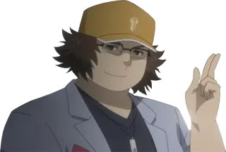 🍪 Anime, Personaggio, Dito medio, Gesto offensivo whatsapp sticker