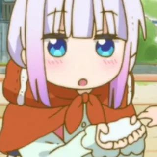 🗝 Kanna Kamui Miss Kobayashi's Dragon Maid Anime, Naga, Lucu, Kanna, Chibi whatsapp sticker