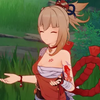 ☺️ Yoimiya Genshin Impact Anime, Videojuego, Personaje, Yoimiya, Genshin Impact telegram sticker