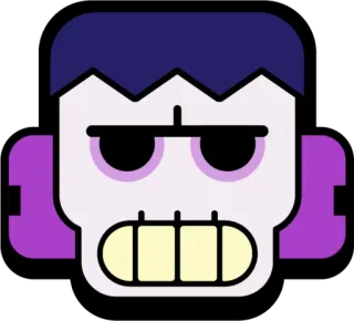 🙂 Mortis Brawl Stars 모티스, 브롤스타즈, 비디오 게임, 캐릭터, 아바타, 아이콘, 해골 telegram sticker
