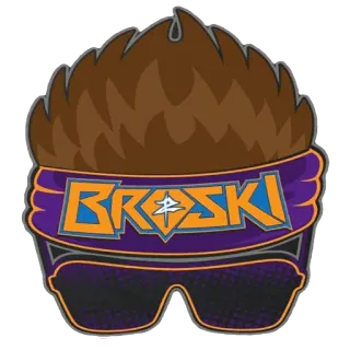 🔮 BROSKI broski, sunglasses, headband, cartoon telegram sticker