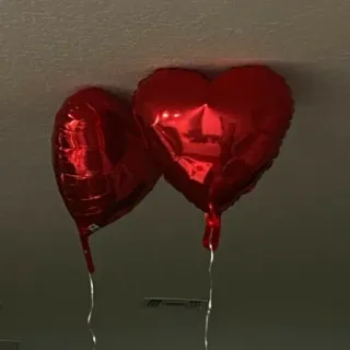 ❤️ hati, balon, merah, cinta, perayaan, romantis telegram sticker