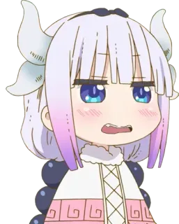 😲 Kanna Kamui Miss Kobayashi's Dragon Maid Anime, Kanna, Kanna Kamui, Dragon Maid, Süß, Kawaii telegram sticker