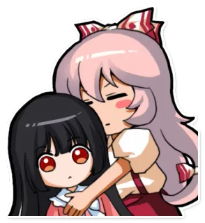 👐 Аниме, Мультфильм, Объятие, Милый, Персонажи telegram sticker