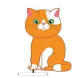 🤨 kucing, anak kucing, kucing oranye, hewan, hewan peliharaan, imut telegram sticker