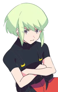 😕 anime, cartoon, portrait, female, character telegram sticker