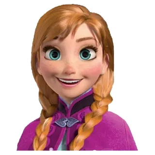 😄 Anna Frozen Anna, Frozen, Disney, animated character, princess whatsapp sticker