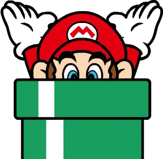 👋 Mario Mario, Super Mario, Videospiel, Cartoon, Rohr, Nintendo telegram sticker