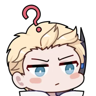 ❓ 質問, 混乱, 考え中, 思考, 漫画, ちび telegram sticker