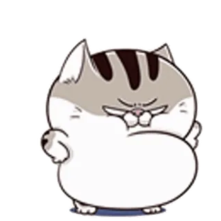 😾 Katze, Aufkleber, Cartoon, Tier, süß, Stinkefinger telegram sticker