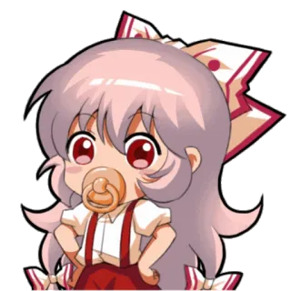 👧 Аниме, Ребенок, Соска, Чиби, Милый, Мультфильм telegram sticker
