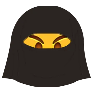 😠 Emoji, Ninja, Furtivo, Mascarado, Olhos, Irritado telegram sticker