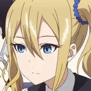 🙁 Hayasaka Ai Kaguya-sama: Love Is War Anime, Charakter, blonde Haare, blaue Augen, Hayasaka, Kaguya-sama telegram sticker