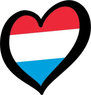 🇱🇺 flaga, serce, luksemburg telegram sticker