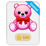 🎁 limited pluszowy miś, różowy, zabawka, edycja limitowana, słodki, plusz whatsapp sticker