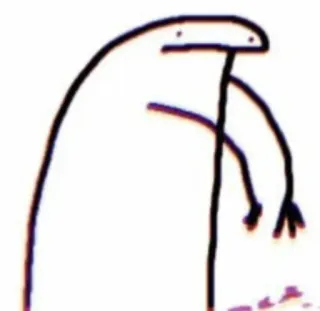💔 florkofcows, человечек, мем, смешной, мультфильм, каракули whatsapp sticker