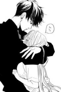 🔗 anime, couple, hug, love, manga telegram sticker