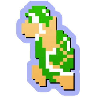 🐸 Koopa Troopa Super Mario Bros. Koopa, Troopa, Super Mario, Nintendo, Tortue, Jeu vidéo telegram sticker