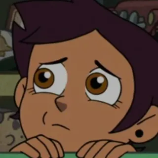 🙁 Luz Noceda The Owl House cartoon, animated, Luz, The Owl House, character, sad, expression telegram sticker