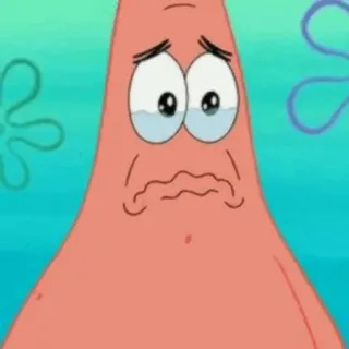 🍔 Patrick Star SpongeBob SquarePants Patrick, Bob Esponja, triste, chorando, desenho animado whatsapp sticker