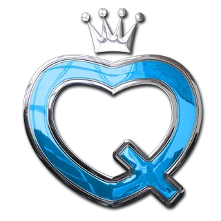 💙 serce, królowa, korona, niebieski, symbol, logo telegram sticker