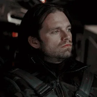 😐 Bucky Barnes зимний солдат, баки, марвел, супергерой, себастиан стэн telegram sticker