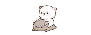 👿 만화, 스티커, 귀여운, 고양이, 눌림 telegram sticker