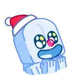 🤩 christmas, santa hat, happy, cute, cartoon, festive telegram sticker