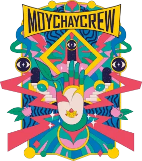 🖐 MOYCHAYCREW art, design, abstrait, illustration, autocollant telegram sticker