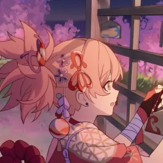 🎆 Yoimiya Genshin Impact Anime, Videojuego, Personaje, Genshin Impact, Yoimiya whatsapp sticker