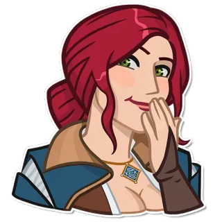 ☺️ Triss Merigold The Witcher The Witcher, Triss, Merigold, Zauberin, Spielcharakter, rote Haare, Fantasy whatsapp sticker