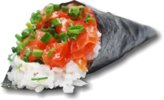 🍣 cibo, sushi, temaki, cucina giapponese, salmone, riso telegram sticker