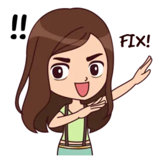 ‼ YES! Dibujo animado, Personaje, Feliz, Sí, Emocionado whatsapp sticker