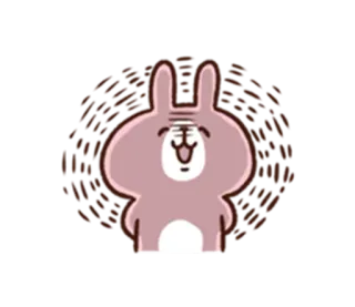 👍 토끼, 동물, 만화, 귀여운 telegram sticker