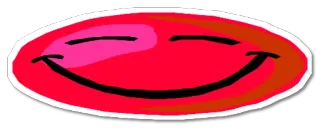 🏈 Смайлик, Лицо, Эмодзи, Счастливый, Красный telegram sticker