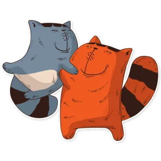 🤗 แมว, น่ารัก, ความรัก, มิตรภาพ, การ์ตูน, สัตว์, สติกเกอร์ telegram sticker
