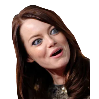 😳 Emma Stone 여배우, 유명인, 여자, 초상화, 엠마 스톤 telegram sticker