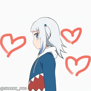 ❤️ Gawr Gura Hololive @SHARK_PNG whatsapp sticker