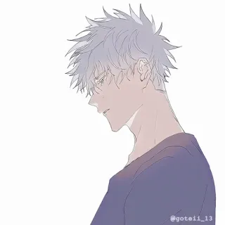 💠 @goteii_13 Anime, Manga, Arte, Retrato, Hombre, Ilustración, Arte digital whatsapp sticker